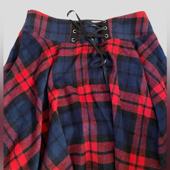 IDEALSANXUN HIGH WAISTED WOOL BLEND GOTHIC MINI SKATER SKIRT (skort)- S/ Medium - Picture 7 of 11